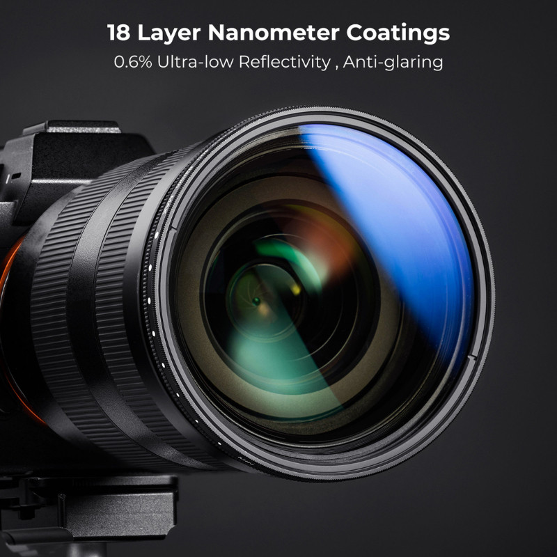 ฟิลเตอร์ K&F Filter ND2-ND2000 รุ่นใหม่ปรับได้ 11 stop บางพิเศษ C series (ประกัน 2 ปี)