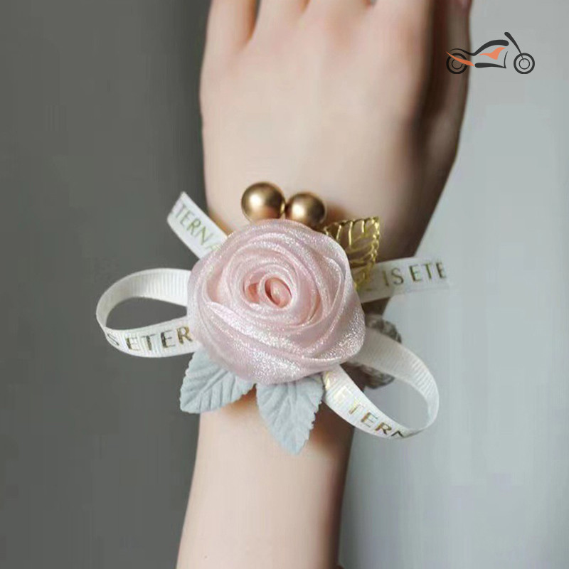 [เป็น] ประณีตที่สวยงามเพื่อนเจ้าสาวสร้อยข้อมือโรแมนติกกุหลาบสายรัดข้อมือขนาดเล็กสดริบบิ้นสร้อยข้อมือแฟชั่นเครื่องประดับอุปกรณ์เสริมของขวัญ ไทย