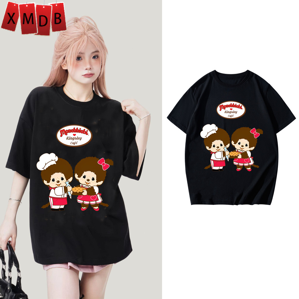 【พร้อมส่ง】เสื้อ เสื้อยืดผู้หญิง MONCHHICHI แฟชั่น t shirt ผ้าคอตตอน ไม่หด ยับยาก S-5XL #9