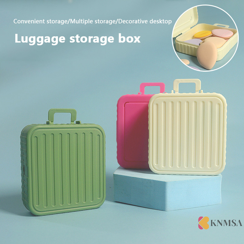 Knmsa] ฟองน้ําแต่งหน้าneck Computer Cushion Container Beauty Storage Case Travel Protable Cosmetic Puff Holder Square Box Empty Eco-Friendl ศนเดิม
