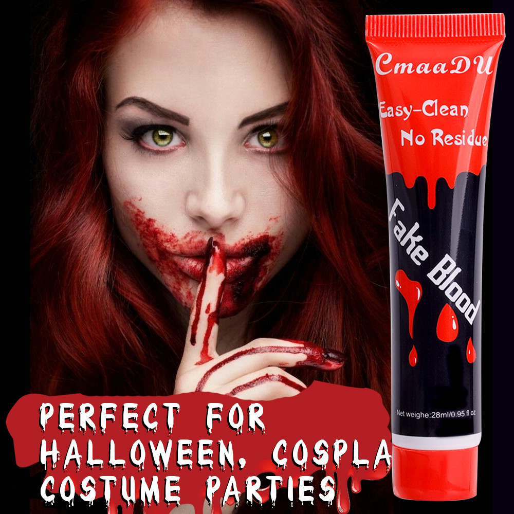 ฮาโลวีน Emulation เลือดปลอม - Blood Props แต่งหน้า - สมจริง Zombie Vampire Monster Dress Up - สําหรั