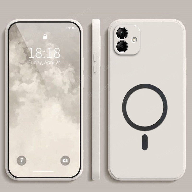 Samsung Galaxy A06 4G A05 A16 5G Casing Phone Case Cover with Magnetic Wireless Charger Sticker