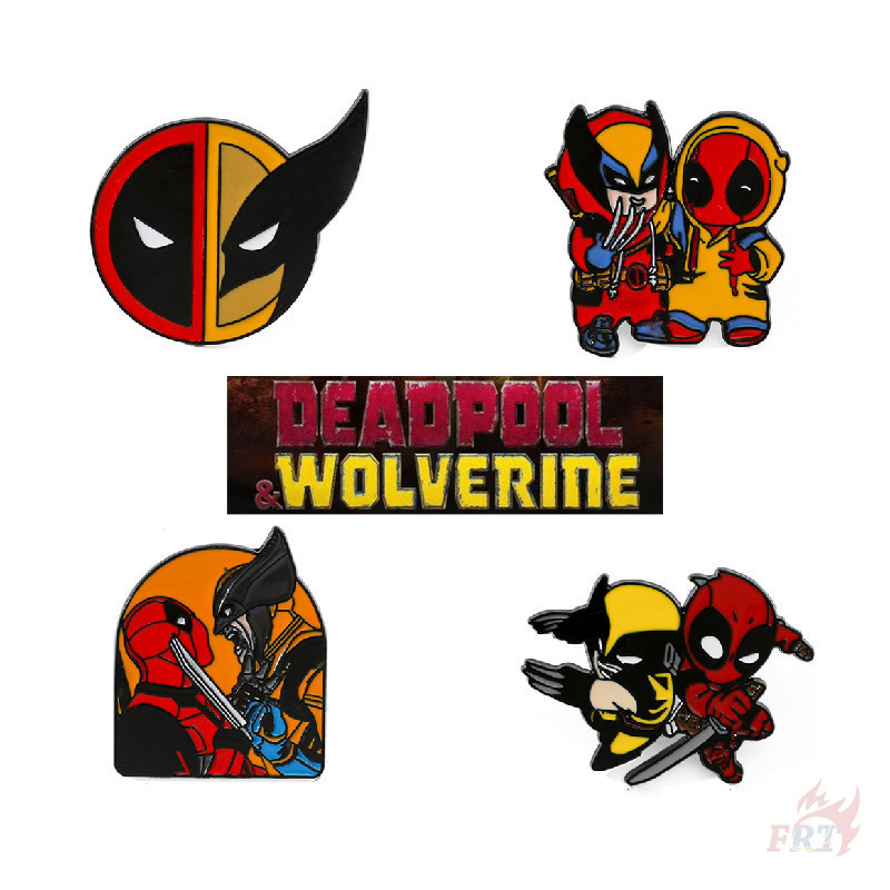 ★ เข็มกลัดเดดพูล & วูล์ฟเวอรีน ★ 1 ชิ้น/4 ชิ้น Doodle เคลือบกระเป๋าเป้สะพายหลังปุ่ม Pins ป้าย