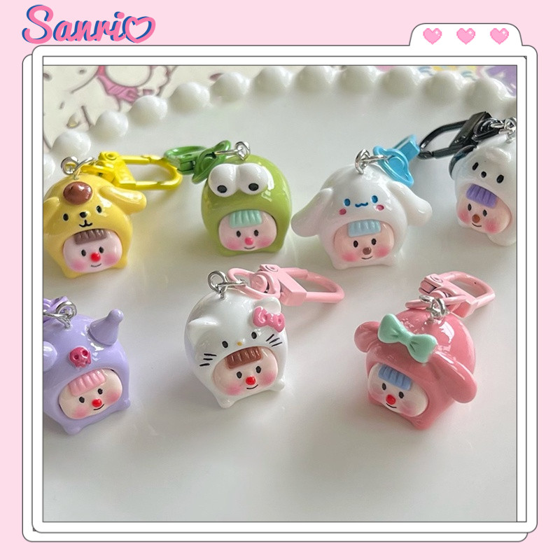 DuoMei series พวงกุญแจ mini Melody อบเชยม้วน Melody การ์ตูนน่ารักกระเป๋าเป้สะพายหลังจี้