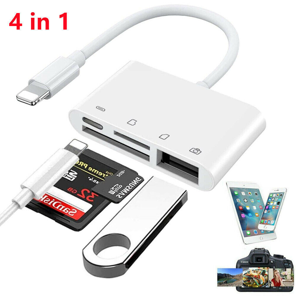 อะแดปเตอร์แปลงการ์ดหน่วยความจํา SD 8 พินเป็น USB OTG สําหรับ iPhone 13 12 11 X XR XS iPad
