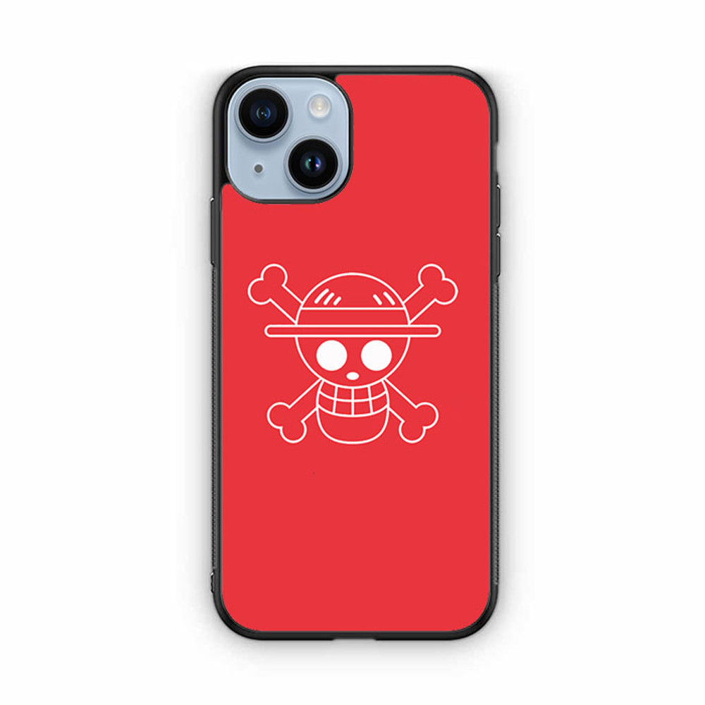 One Piece Kogo ฝาครอบป้องกันป้องกันการหล่นสีแดงสําหรับเคส IPhone 14 Plus 15 Pro Max Mini X