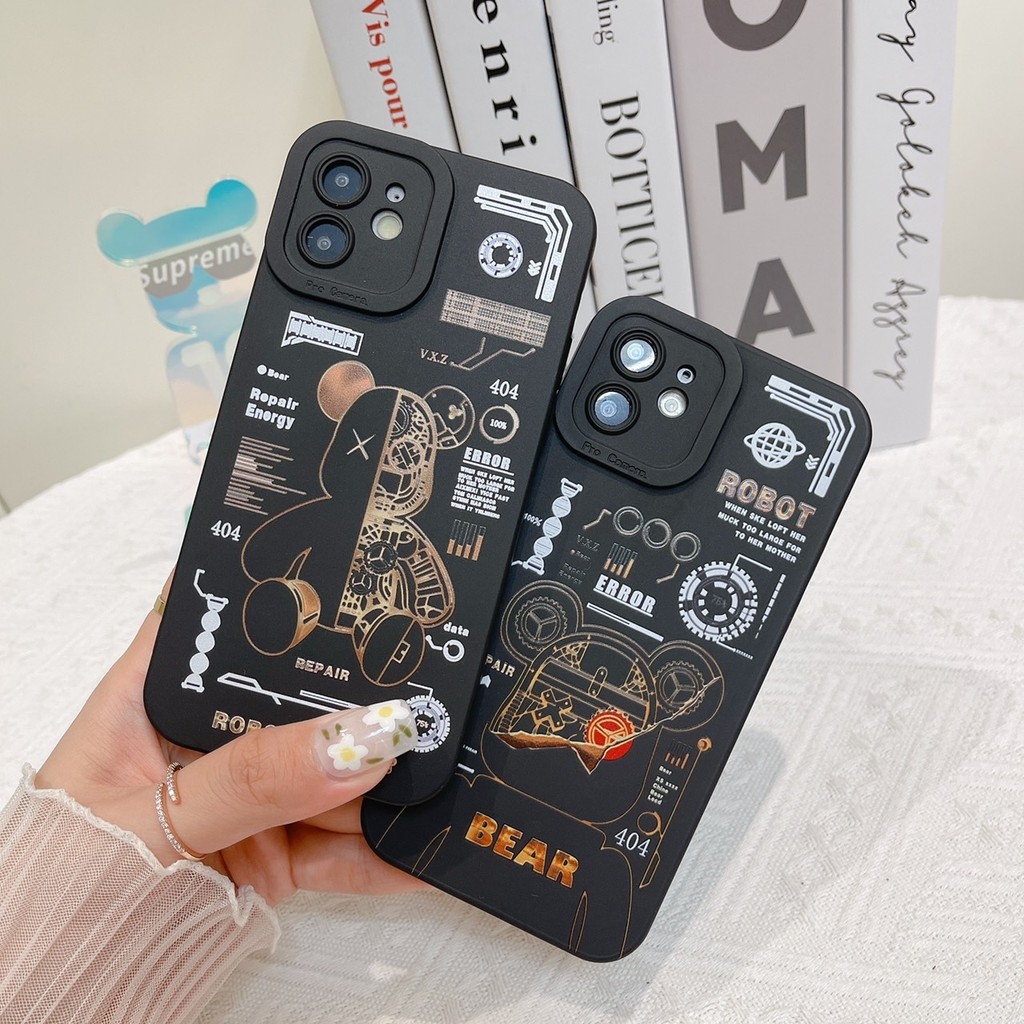 ตรงรุ่น เคส สไหรับ Realme C75 C75X C71 C55 C63 C61 C63 C65 C67 C53 C51 Note50 Note60 Narzo50i Prime เคสลายหมี 004