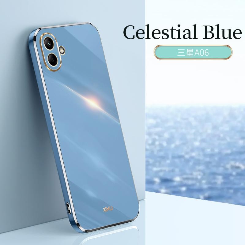 สําหรับ Samsung Galaxy A06 GalaxyA06 A 06 A065F กรณีซิลิโคนนุ่ม TPU ปกหลัง 6D Electroplating ป้องกันเคสโทรศัพท์