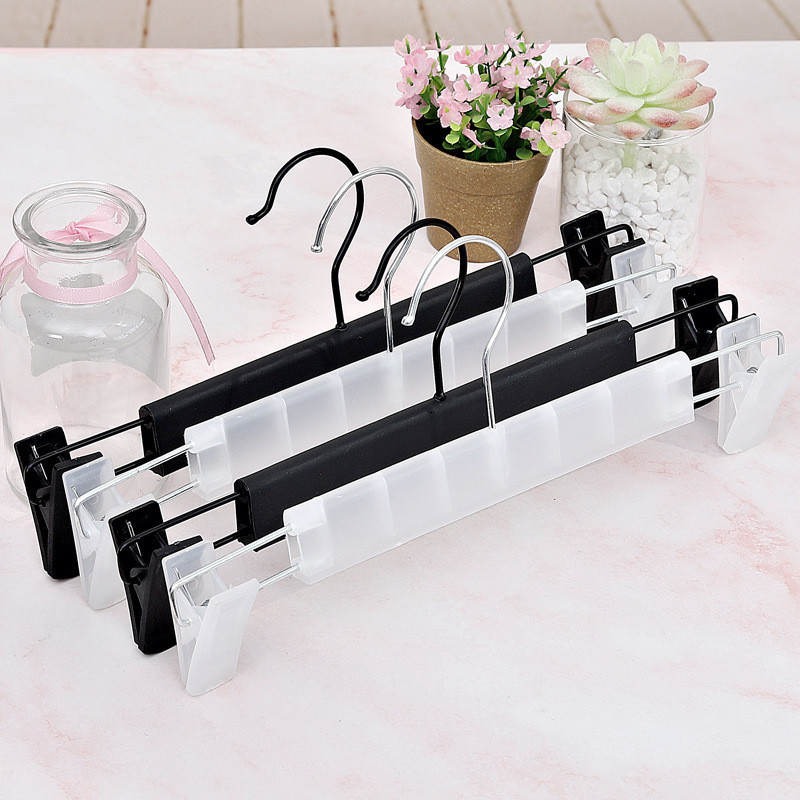 YTL [5 ชิ้น] ไม้แขวนเสื้อแบบมีที่หนีบในตัว หนีบได้ 2 ระดับความกว้าง ที่แขวนคลิปพลาสติก - รูปที่ 5