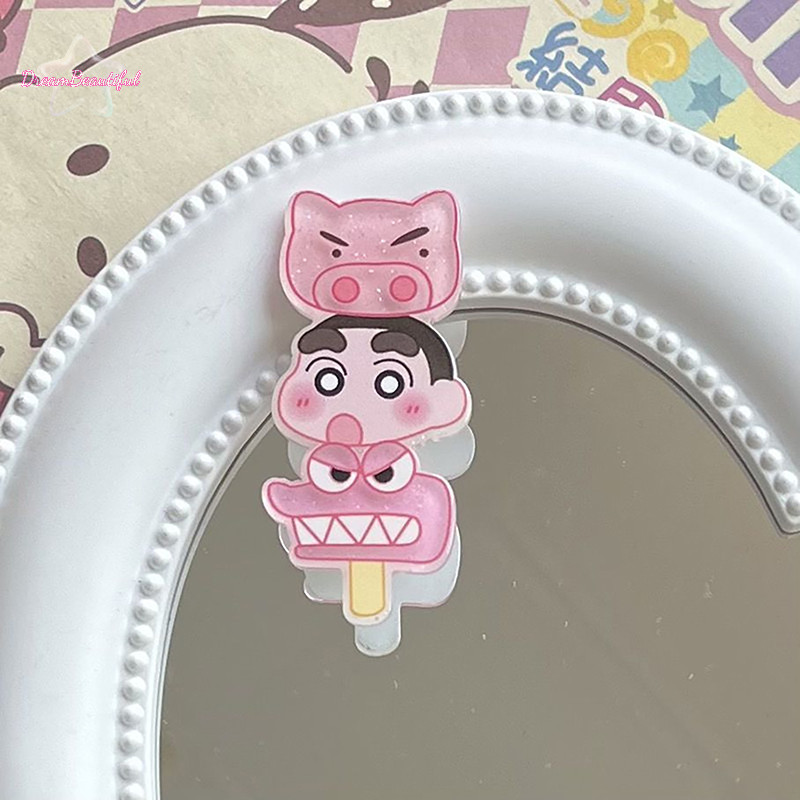 <DBFl> Kawaii การ์ตูน Crayon Shin-Chan อะคริลิค Hairpin น่ารักหวานอะนิเมะรูป Bangs คลิปด้านข้างคลิป Headdress สําหรับของขวัญวันเกิดสาวใหม่
