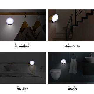 YTL ไฟเซ็นเซอร์ ไฟเซนเซอร์อัตโนมัติ ไฟหัวเตียง ไฟกลางคืน LED ชาร์จ USB 360 ° หมุนโดยพลการ