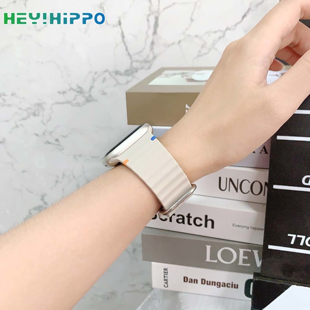 สายทรงคลื่นใหม่เหมาะสําหรับสมาร์ทวอทช์ series 9/8/7/6/SE/5/4 เหมาะสําหรับ iwatch 49/45/44/42/40/38mm
