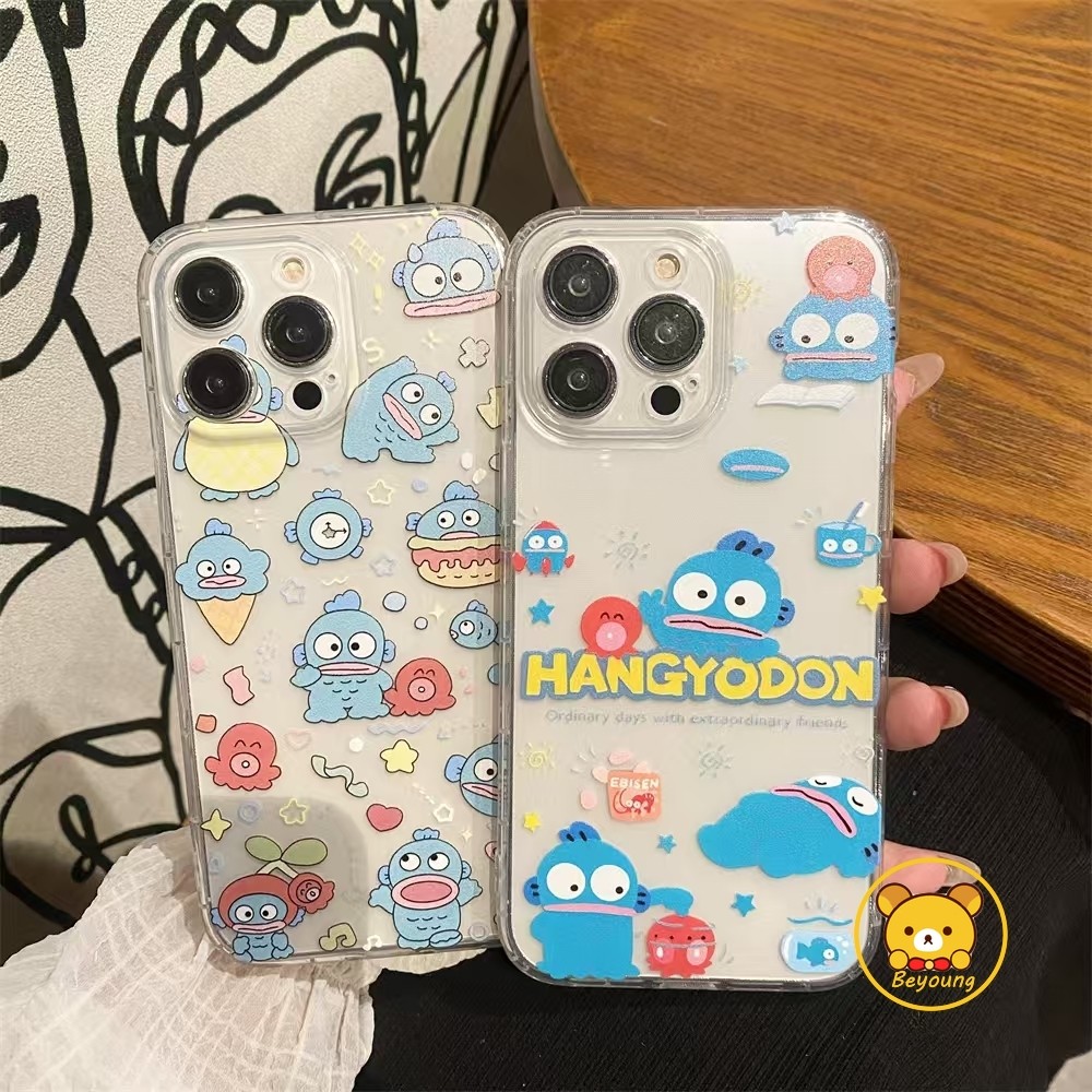 การ์ตูนตลกHangfishปลอกใสสําหรับRealme XT X7 X2 X V3 V15 V13 11 11X C67 V50 V50S GT Neo 6T 5 3 3T GT2