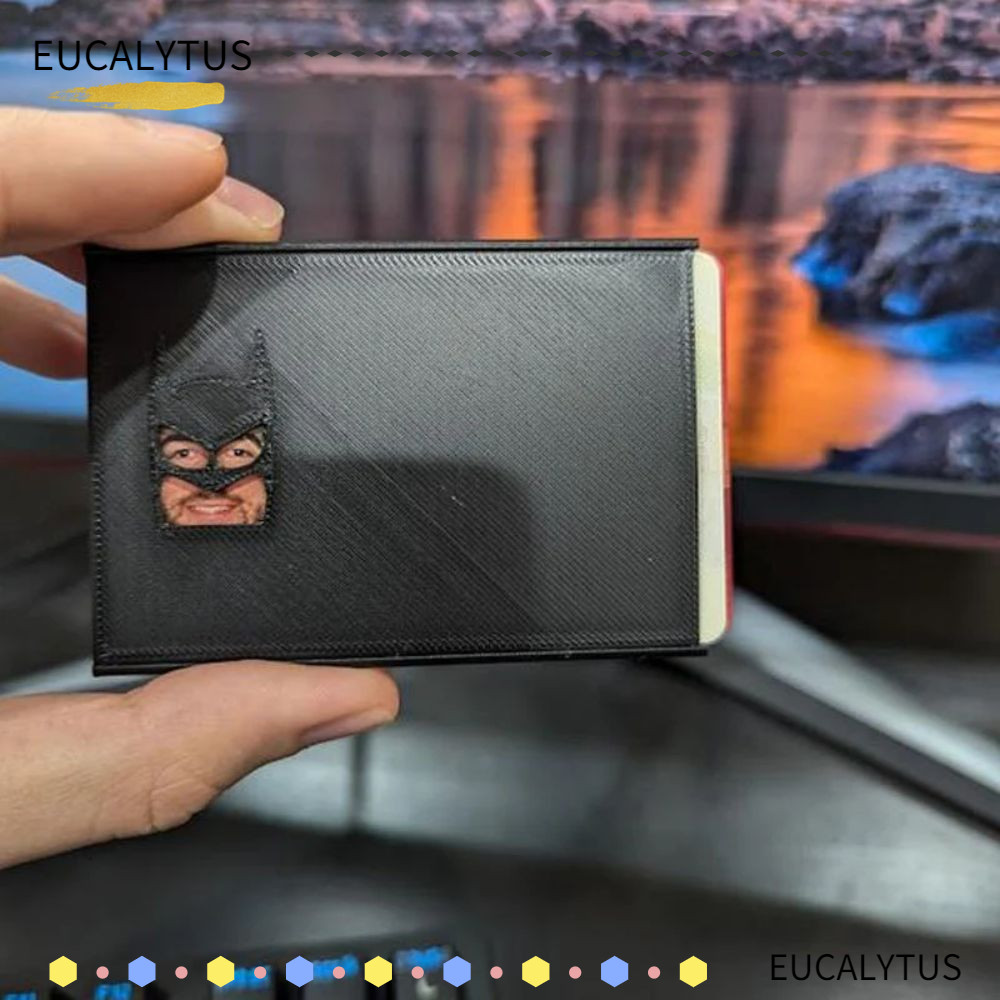 Eutus Batman ID Card Cover, Pu หนัง Ultra-Thin Driver ผู้ถือใบอนุญาต,แฟชั่น Ultra-light กันน้ํา Anti-theft Brush กระเป๋าสตางค์สําหรับผู้ชายผู้หญิงสําหรับผู้ชายผู้หญิง