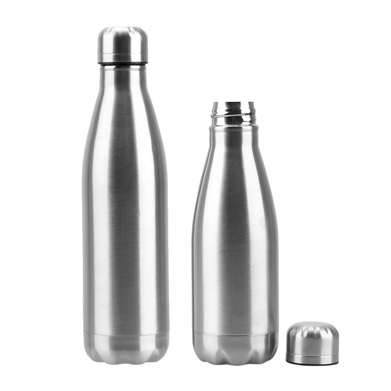 Single Wall Water Bottle 350ML 500ML 750ML 1000ML Water Cola Bottle Stainless Steel Insulated Vacuum