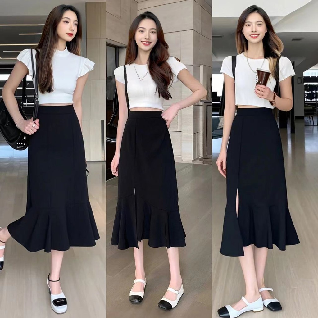 กระโปรงชุดสไตล์หลากสีสีชมพูและสีแดง ลายดอกสุดชิค เหมาะสำหรับสาวๆ ทุกไซส์ S-XL ให้คุณสวยเด่น