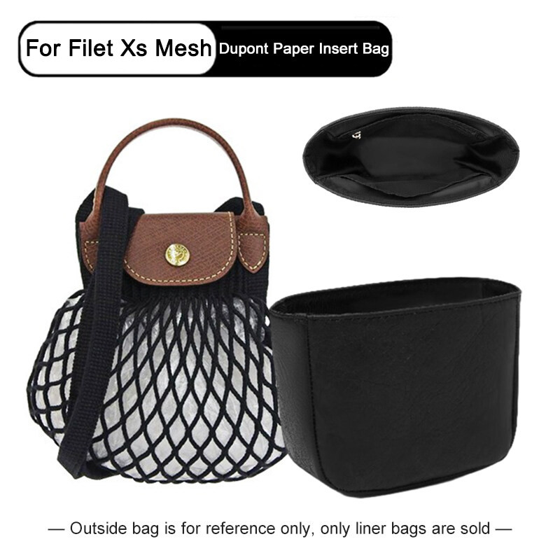 Evertoner มัลติฟังก์ชั่น DuPont กระดาษใส่ Organizer กระเป๋าด้านในสําหรับ Longchamp Le Pliage Filet Xs ถุงตาข่าย
