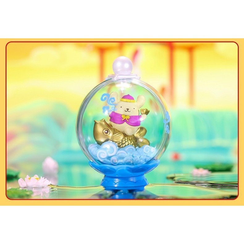 Popmart Bubble Mart Sanrio Family New Year Theatre ชุดไข่ของเล่นกล่องตาบอดเทรนด์น่ารักสร้างสรรค์