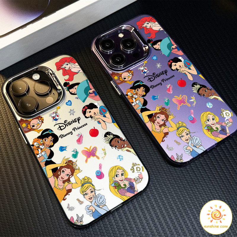 🔥GOOD🔥 เคสโทรศัพท์โลหะหลากสีสันของ ตุ๊กตาเจ้าหญิง For iPhone12 13 14 15Pro MAX X XS XR 7 8Plus SE20 เคสโทรศัพท์