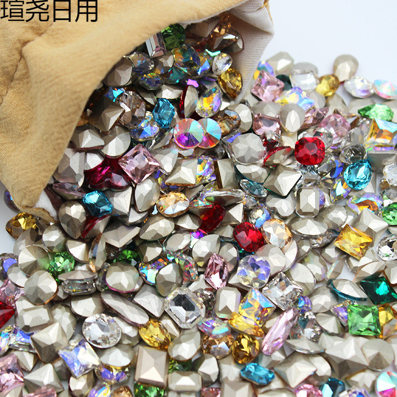 10/20g Nailor Diamond Diamond เจาะคริสตัลเพชรแก้วคริสตัลผสมเจาะความงามเกราะเครื่องประดับ