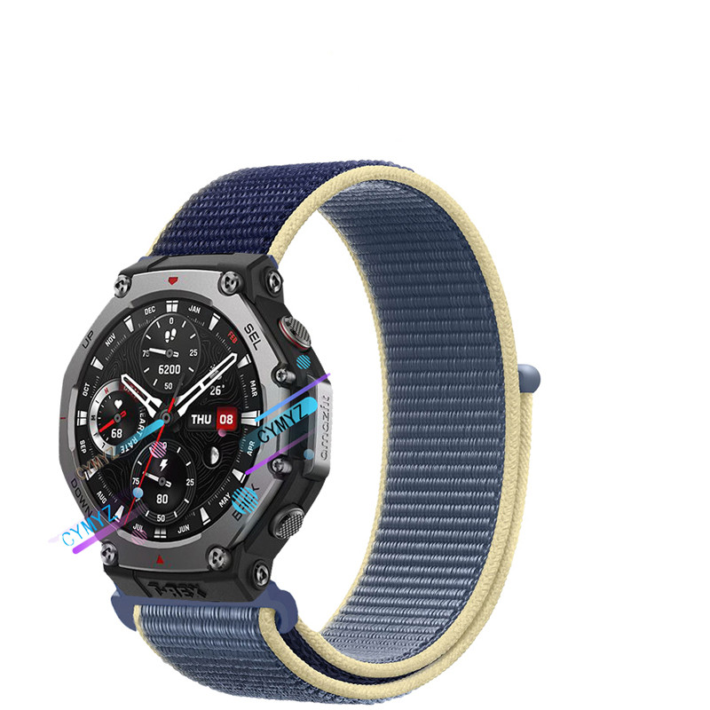 สาย Amazfit T Rex 3 สายไนลอน Amazfit T Rex 3 สายสมาร์ทวอทช์ สายรัดข้อมือแบบสปอร์ต