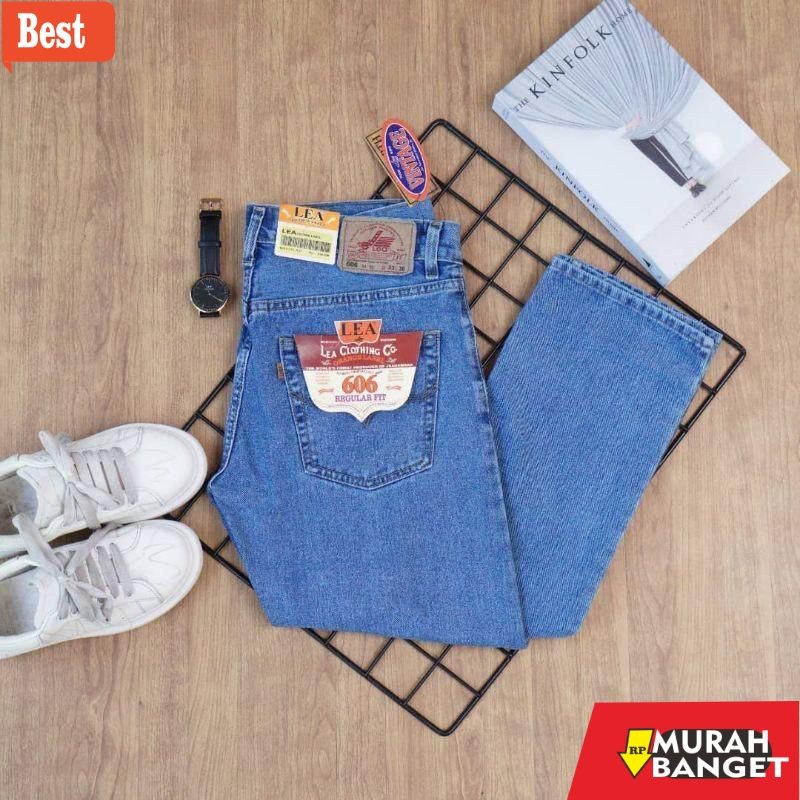 กางเกงขายาวผู้ชายเทรนด์ปัจจุบัน WAREHOUSE CLEARANCE Original Lea 606 Jeans Standard ทรงปกติ 28-38