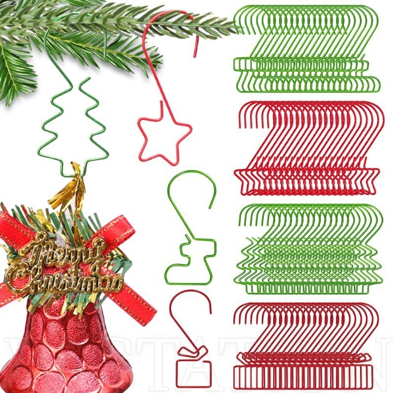 20 ชิ้นคริสต์มาส S รูป Hook - Candy Cane เครื่องประดับ Twisted Hooks - Bendable, โลหะ, ทนทาน - ไม้แขวนเครื่องประดับ - สําหรับตกแต่งงานปาร์ตี้ต้นคริสต์มาส