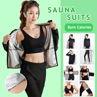ฟิตเนสลดน้ําหนักชุดซาวน่าชุดเหงื่อสําหรับผู้หญิงเหงื่อออกเร็…