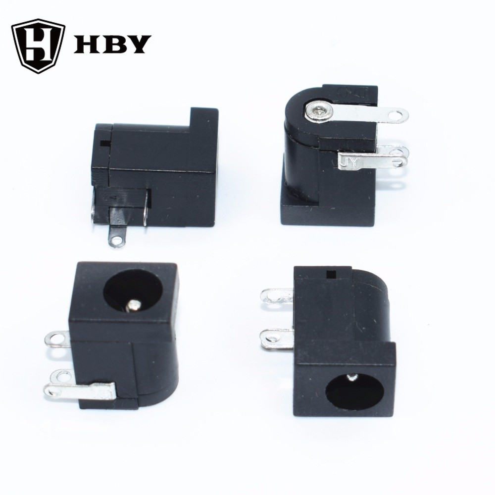 10 ชิ้น DC-005 สีดํา DC Power Jack socket Connector DC005 5.5*2.1 มิลลิเมตร 2.1 ซ็อกเก็ตรอบเข็ม