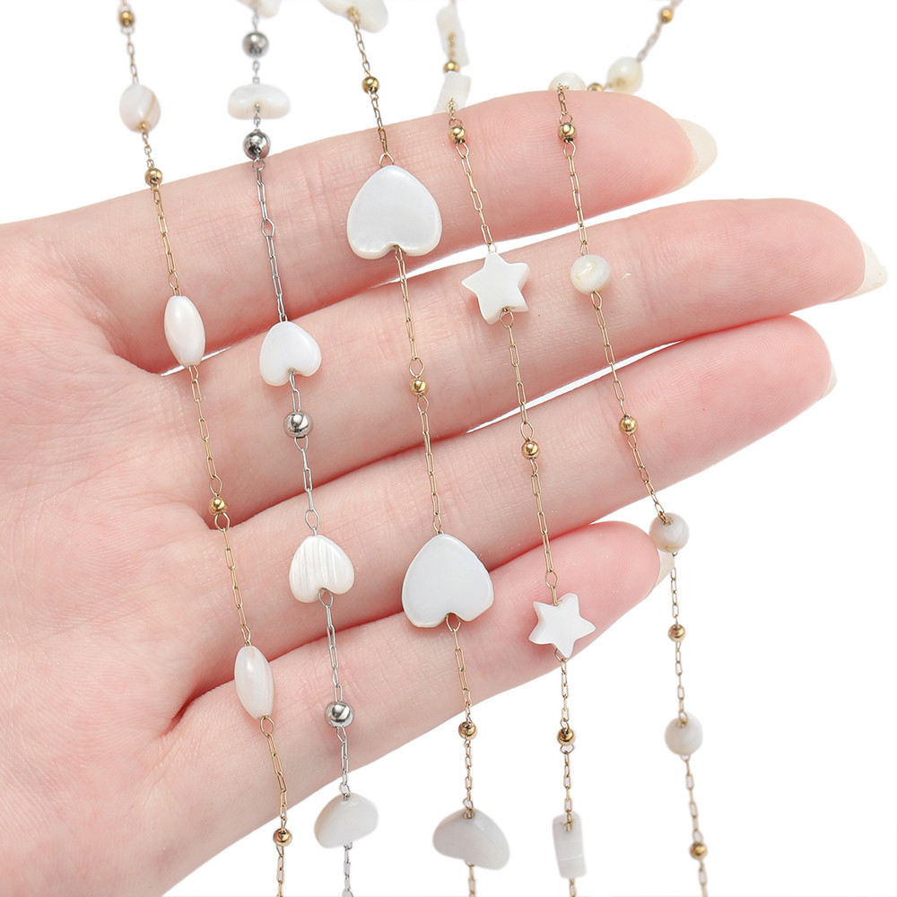 St. kunkka 1M สแตนเลสสตีลโซ่แฟชั่นประณีตธรรมชาติหัวใจสร้อยคอแฟชั่น Charm สําหรับ DIY สร้อยข้อมือสร้อยคอทํา — صورة 6