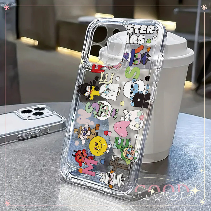 GOOD เคสโทรศัพท์มือถือแบบนิ่ม น่ารัก อ้วน ตุ๊กตุ๊ก สําหรับ iPhone 16 15 14 13 12 11 Pro Max X/Xs Xr 7 8 Plus CRYBABY