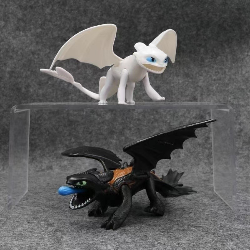 How to Train Your Dragon Action Figure Night Fury Light Fury Toothless ตกแต่งห้องตุ๊กตาของเล่น