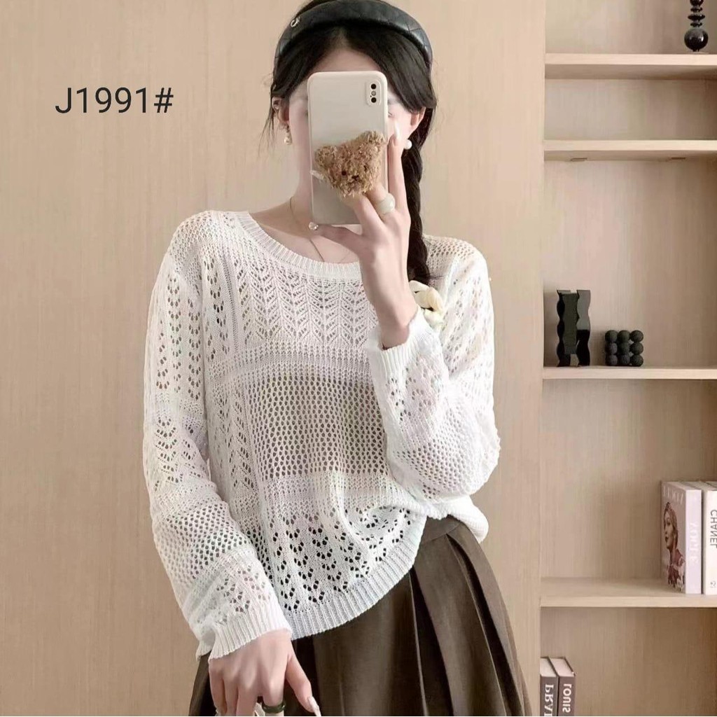 Tropic Hollow Korean Style Top Import J1991 3M