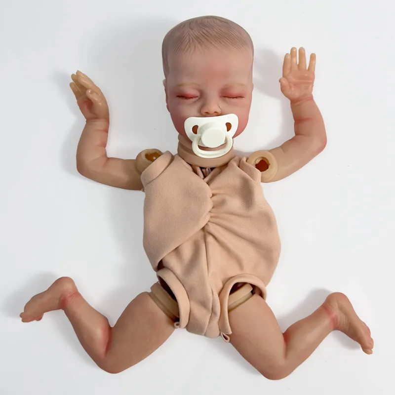 NPK 18inches Already Painted Sleeping Bebe Deliah Doll Kits Reborn Doll Unassembly DIY Reborn Doll K