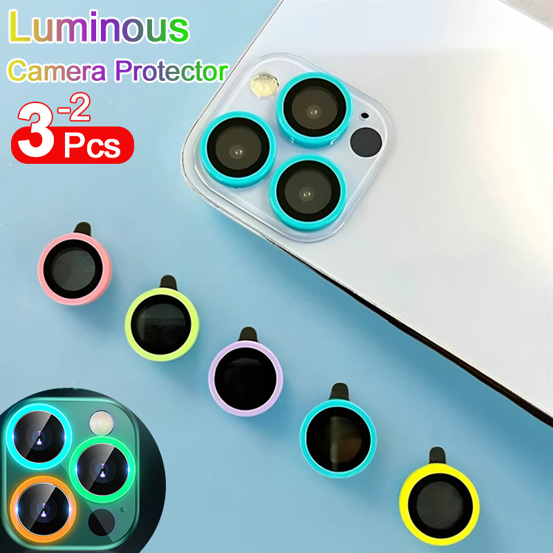 Luminous เซรามิคกล้องป้องกันฟิล์มแหวนเลนส์ สําหรับ iPhone 16 Plus 15 14 13 12 11 Pro Max