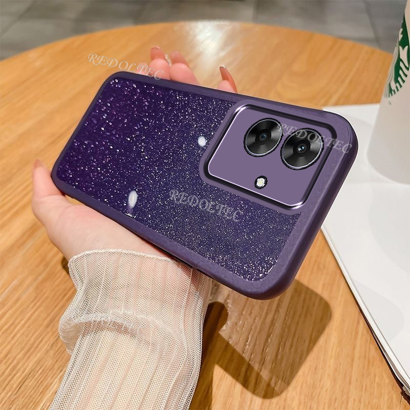 เคส Realme Note 60 2024 Luxury Glitter Casing Realme Note60 RealmeNote60 Gradient Bling Clear Silicone Cover พร้อมการป้องกันเลนส์ – โปรปัง