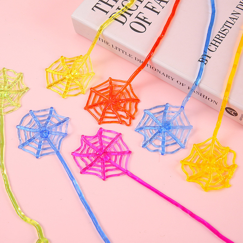 Spider Web Elastic Stretchable Sticky Spider Web ของเล่นเด็กขนาดเล็ก