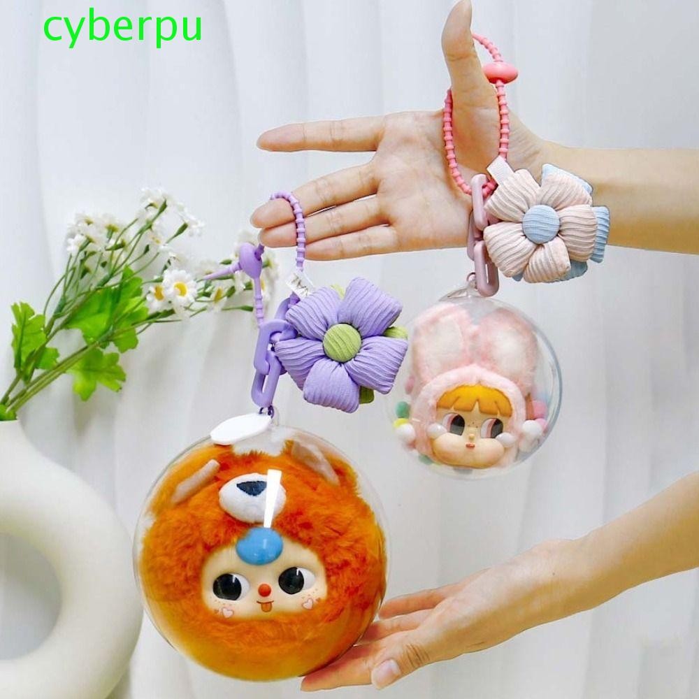Cyberpulse Crybaby ตุ๊กตา Out-border กระเป๋า,พร้อมพวงกุญแจใสเด็กสามตุ๊กตากระเป๋า,กระเป๋าพวงกุญแจรอบแบบพกพาฝุ่น POP MART ตุ๊กตากระเป๋าเก็บเด็กของขวัญ