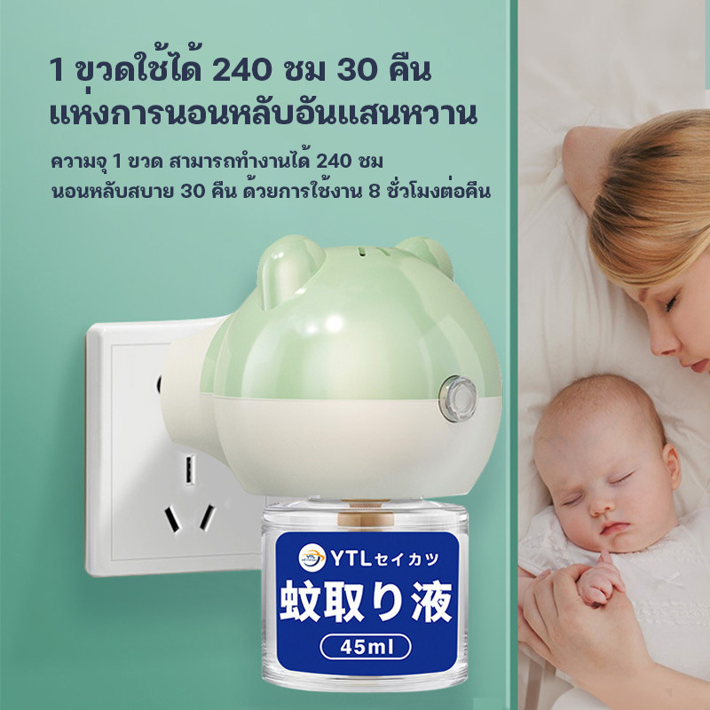 ปลั๊กเสียบไล่ยุง มีอย. รับรองคุณภาพและความปลอดภัย น้ำยากันยุงไฟฟ้า ไล่ยุง ไม่มีเสียง ไม่มีกลิ่น ไม่อันตราย พร้อมส่ง