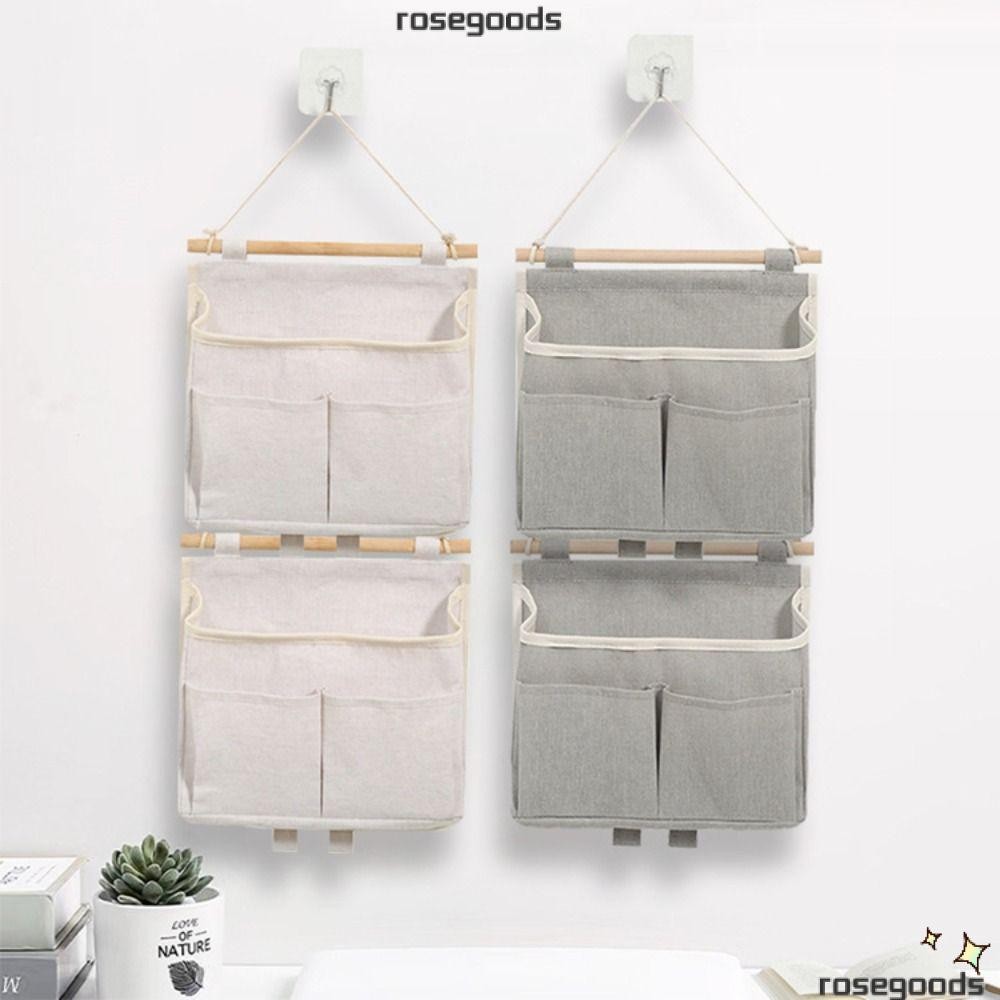Rose กระเป๋าแขวน, กระเป๋าหลายกระเป๋าติดผนัง, แฟชั่นกันน้ําข้างเตียง Organizer Home