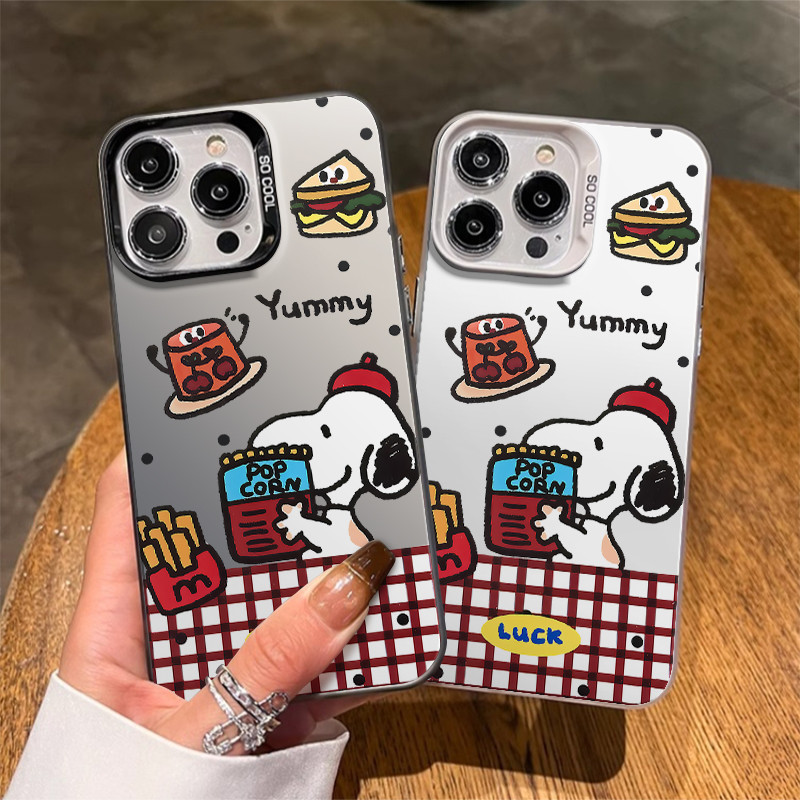 🔥ส่งจากไทย🔥เคสไอโฟน11 เคสไอโฟน 13 14 12 15 16 Pro Max Case For iPhone 7Plus 8+ XS Max XR Snoopy eati