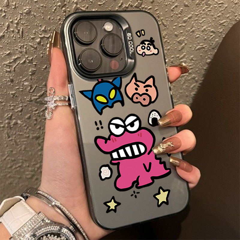 สําหรับ iPhone 11 13 14 12 15 Pro MAX 15 7 8 PLUS X XR XSMAX ขั้นสูงด้านแข็งซิลิโคนเคสโทรศัพท์ดินสอขนาดเล็กมอนสเตอร์ใหม่