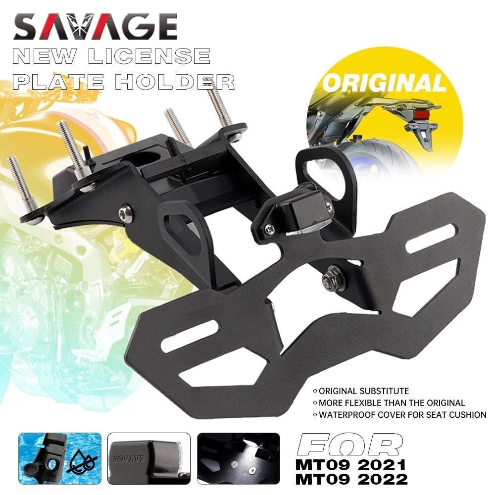 SAV MT09 2021 License Plate Holder LED Light For YAMAHA MT-09 /SP 2022 2023 Motorcycle Tail Tidy Rea