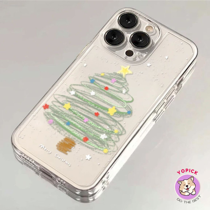 Star Christmas treeเคสโทรศัพท์สําหรับIPhone 16 15 14 13 12Pro Max 11 XR XS Max 7 8 Plus SE2020 การ์ตูนฝาครอบโทรศัพท์สําหรับiPhone 16Pro 16Plus Soft Case TA