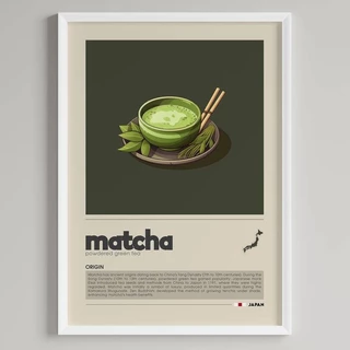 พิมพ์ผ้าใบ Matcha Wall | ศิลปะการตกแต่งผนังโปสเตอร์มัทฉะ