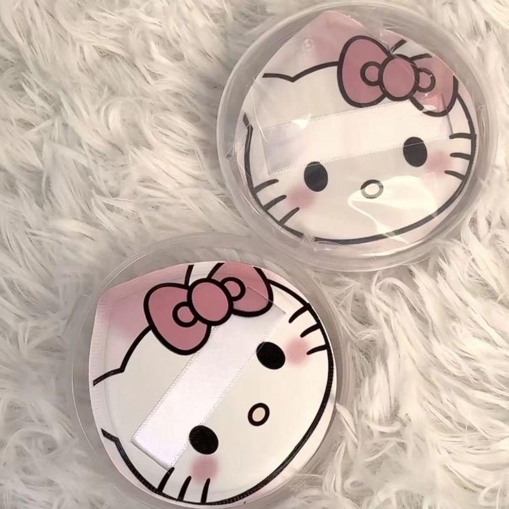 การ์ตูน Hello Kitty Sanrio Melody Kuromi Y2k Cotton Candy Air Cushion แป้งพัฟ Ins สาวหัวใจ Kawaii Beauty แต่งหน้าเครื่องมือ