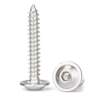 [RL] M3-M8 สกรูเกลียวปล่อยหัวแฉกหกเหลี่ยม สแตนเลส 304 ทนทาน ไม่เป็นสนิม M5 M6 Stainless Steel Hexagon Self-Tapping Screw
