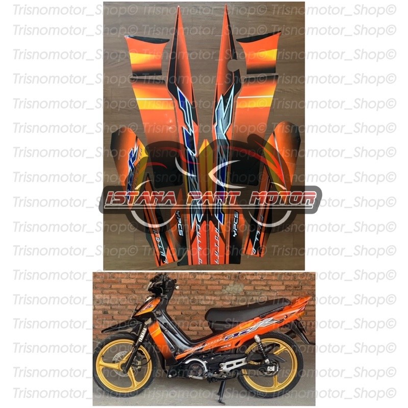 Striping สติ๊กเกอร์ รายชื่อ lis Yamaha Fiz R f1z r 03 2003 สีดํา สีส้ม