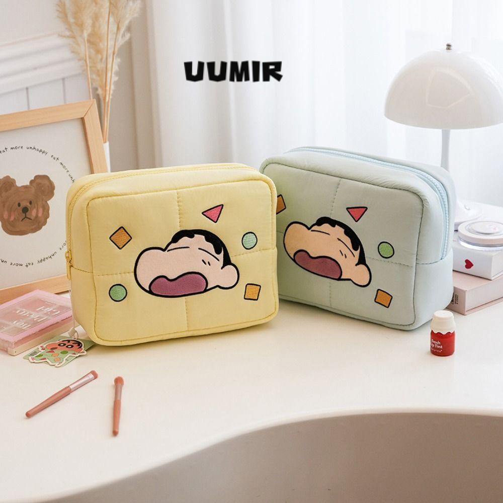 Uumir กระเป๋าแต่งหน้า, กระเป๋าเครื่องสําอาง Crayon Shin-chan Kawaii, กระเป๋าเก็บของความจุขนาดใหญ่การ์ตูนสร้างสรรค์