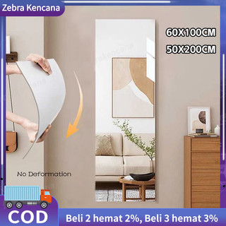 [COD] 60*100CM 50X200CM Mirror Stiker Dinding /Sticker Tempel / Cermin Tempel / Model Cermin Dengan Bahan Akrilik Mudah Dilepas Dan Bentuk Persegi dan Oval